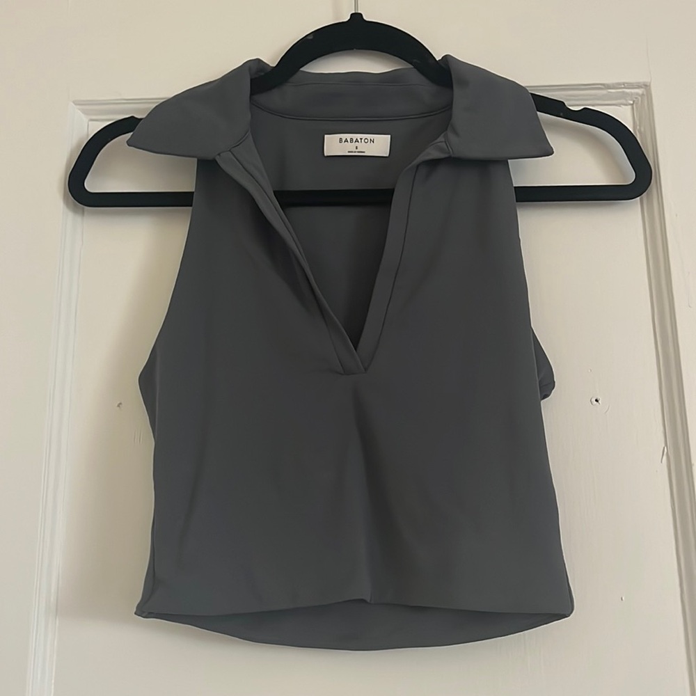 Aritzia Cropped Collared Tank